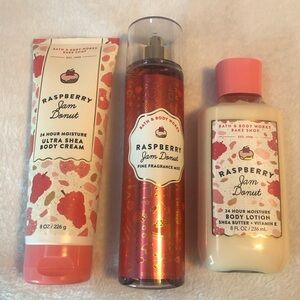 Bath & Body Works Raspberry Jam Donut Bundle!